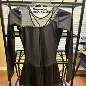 Black Rhinestone Kids Dress